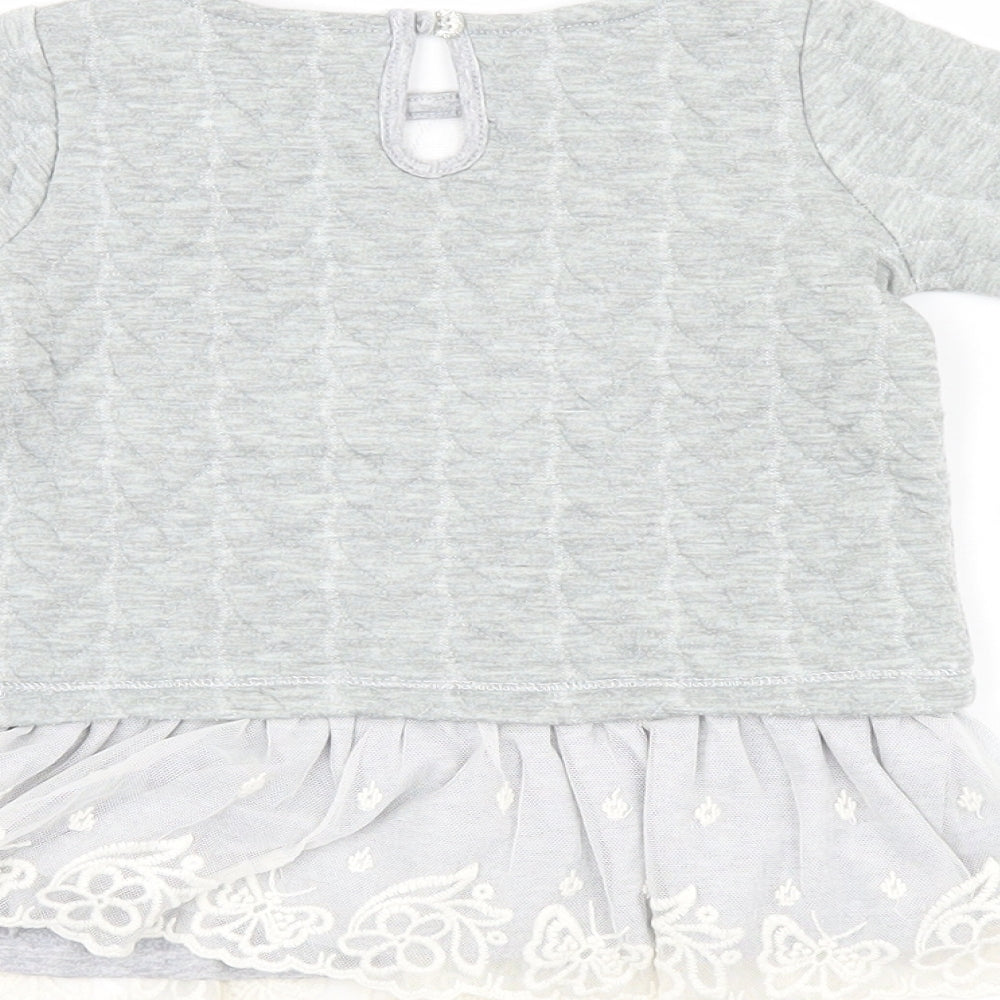 F&F Girls Grey Basic Casual Size 6-9 Months