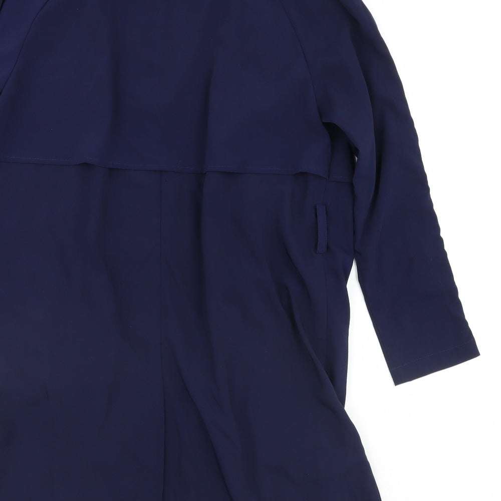 bess Womens Blue Jacket Blazer Size M