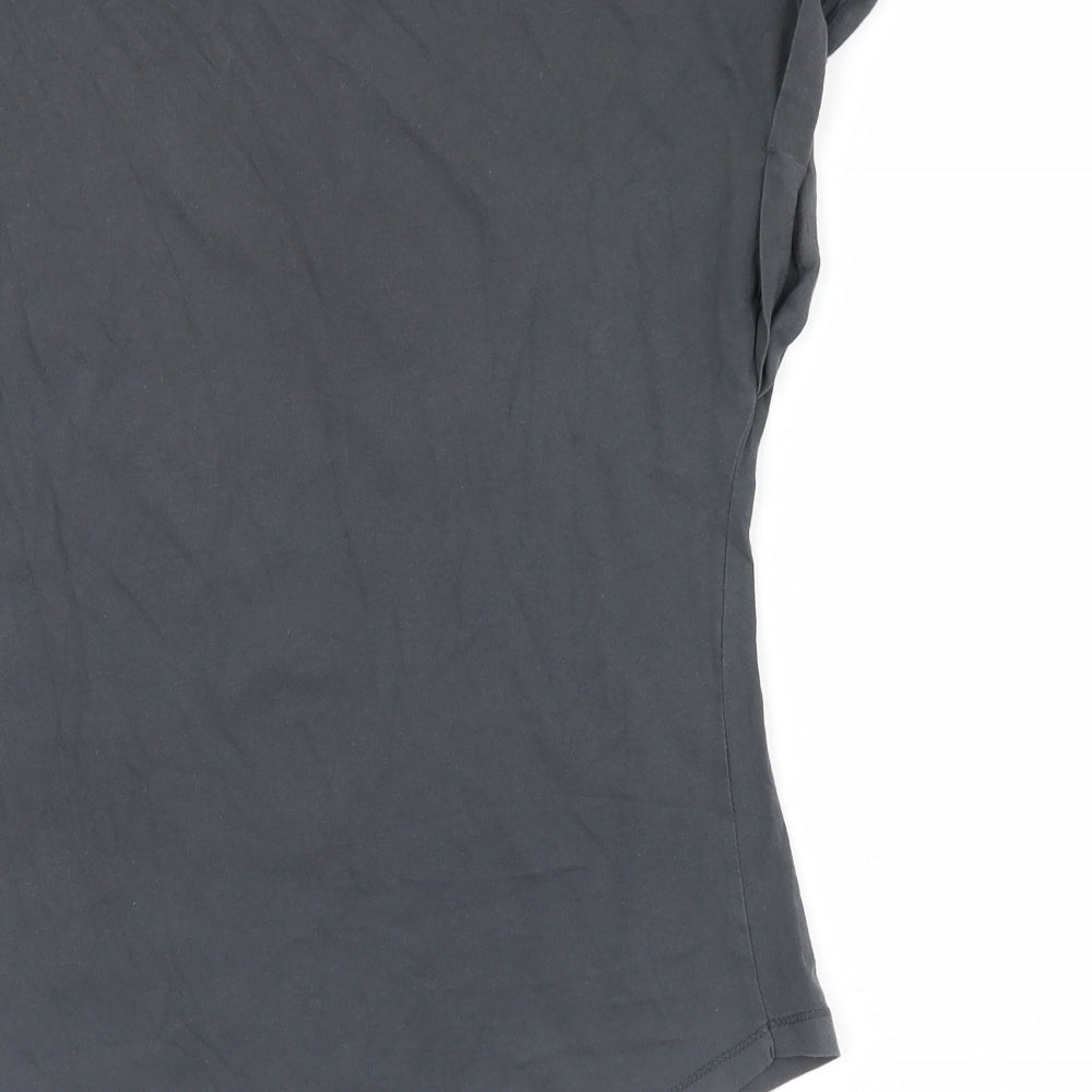 Elle Sport Womens Grey Basic T-Shirt Size 10