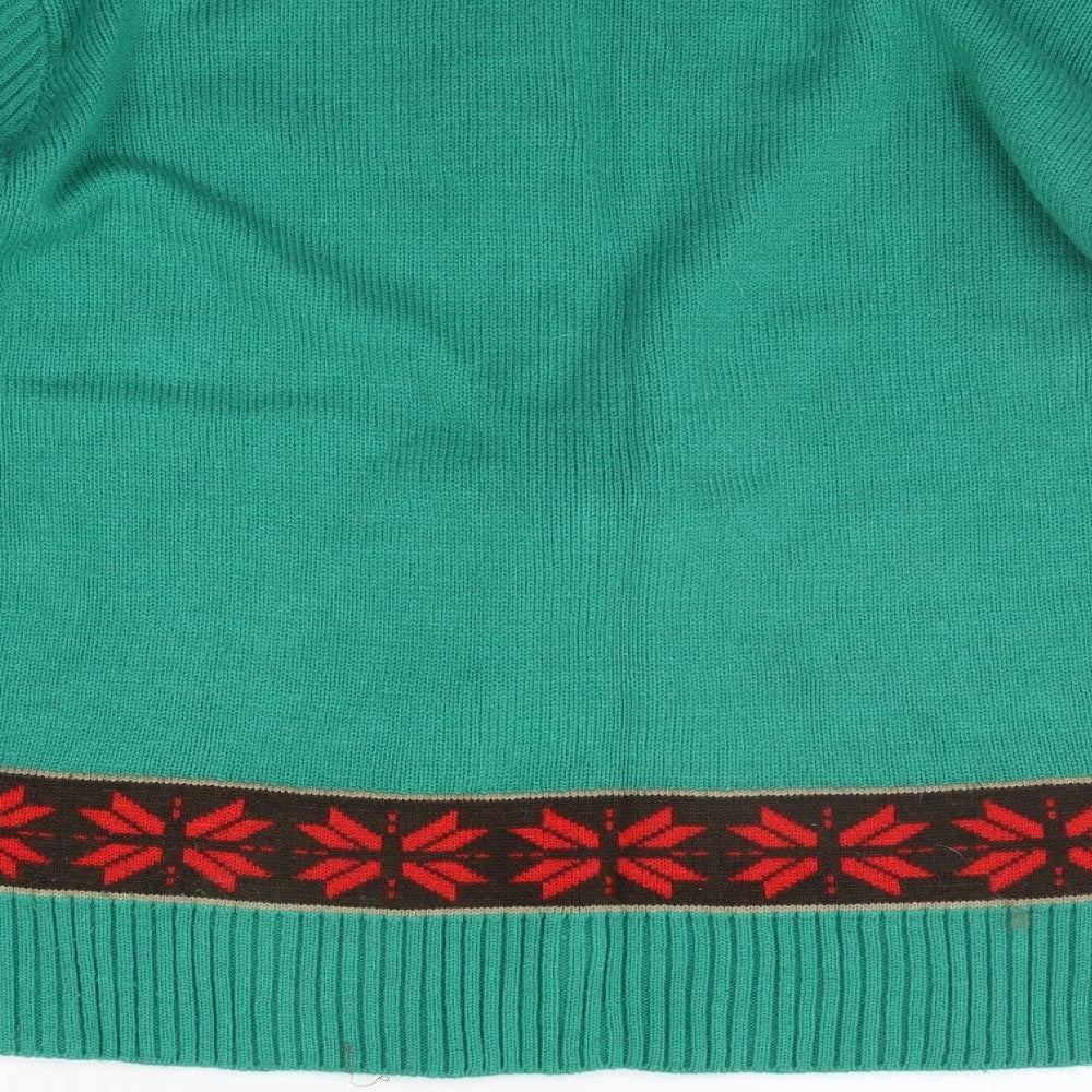 CHRIMBOFREAKS Mens Green Pullover Jumper Size XL - christams
