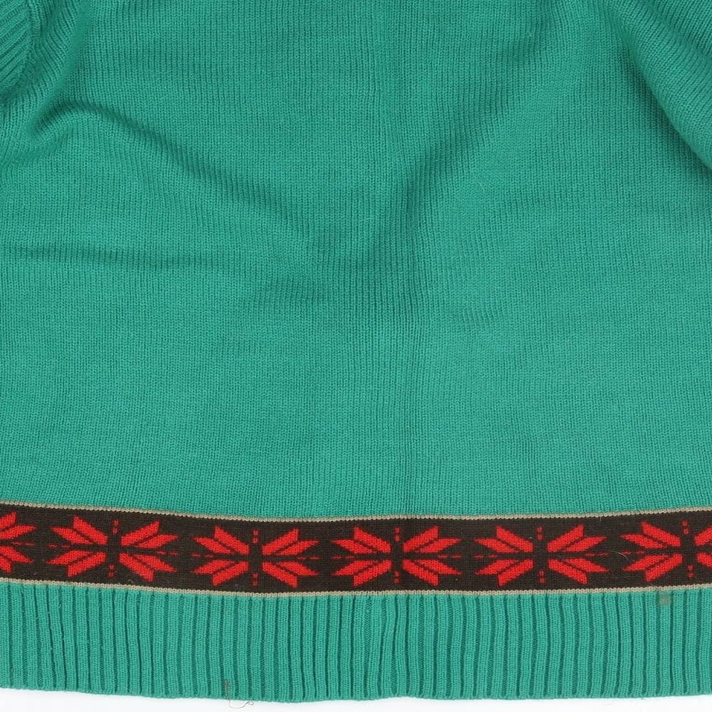 CHRIMBOFREAKS Mens Green Pullover Jumper Size XL - christams