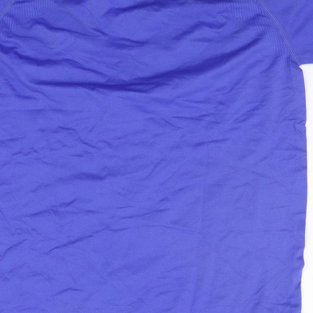 WORKOUT Womens Blue Basic T-Shirt Size 10