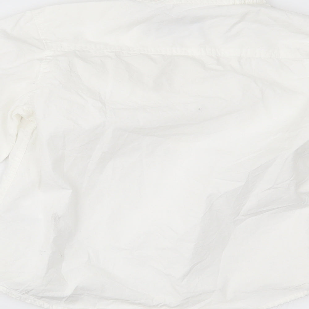 H&M Boys White Basic Dress Shirt Size 7 Years