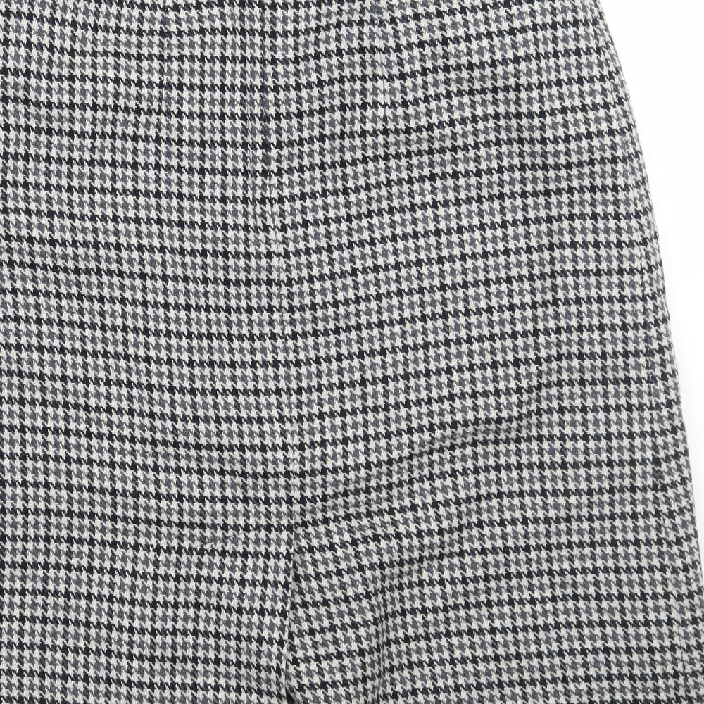marjori Womens Beige Check A-Line Skirt Size 36