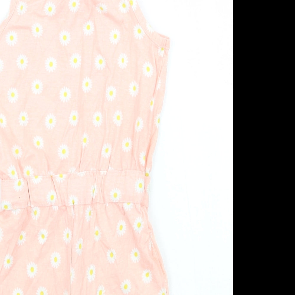 Young Dimension Girls Pink Floral Playsuit One-Piece Size 2-3 Years