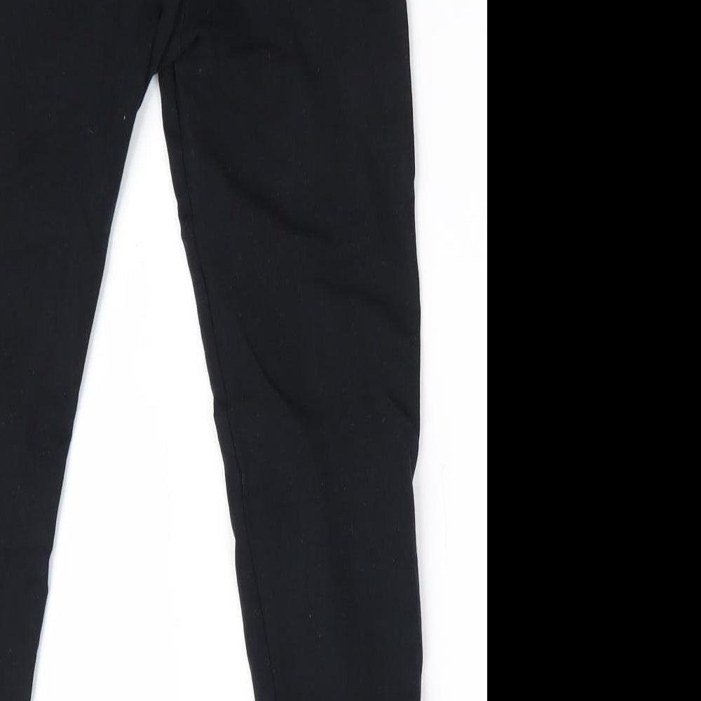 George Girls Black Jegging Trousers Size 8-9 Years - Lace Hems