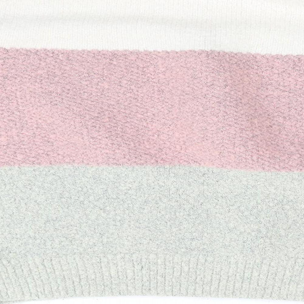 Primark Womens Pink Striped Pullover Jumper Size 14