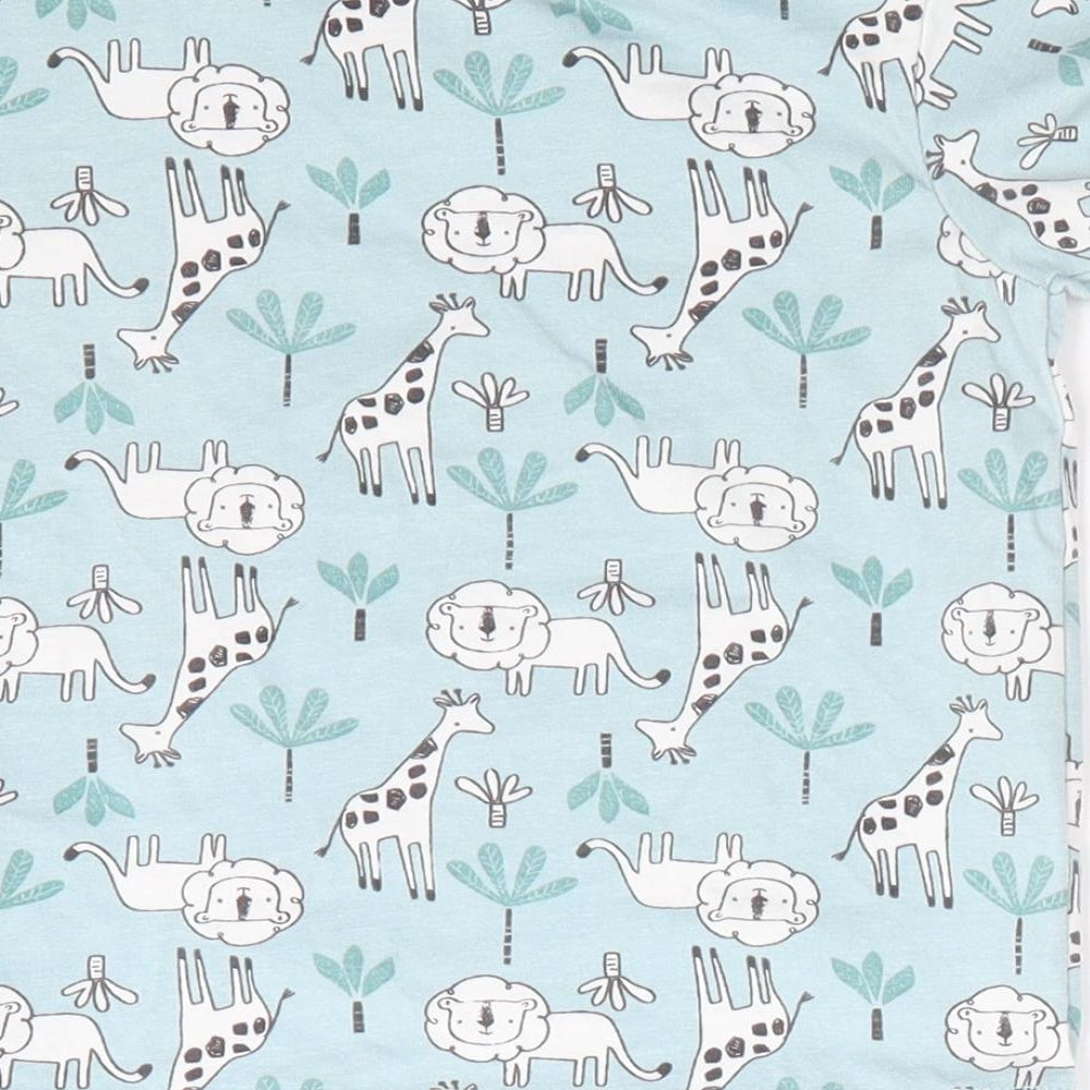 Matalan Boys Blue Animal Print Basic T-Shirt Size 9-12 Months - wild animals