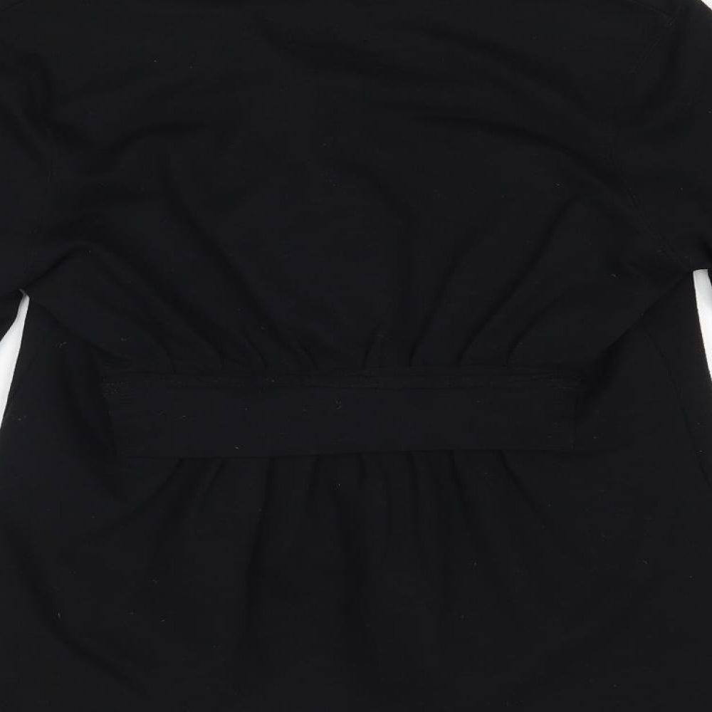 Poof Excellence Womens Black Full Zip Jumper Size M