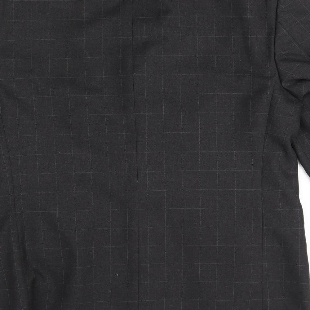 zantos Mens Grey Check Jacket Blazer