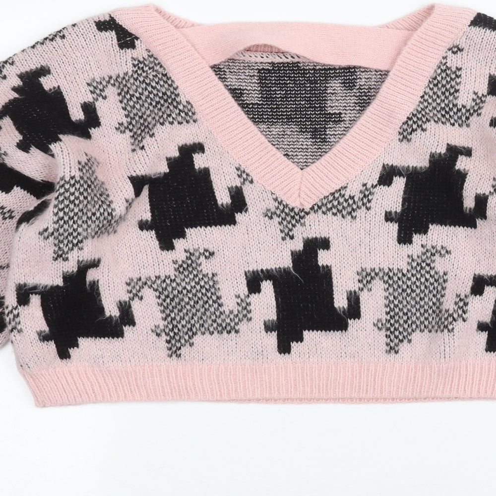 Lola Skye Womens Pink Pullover Jumper Size 10