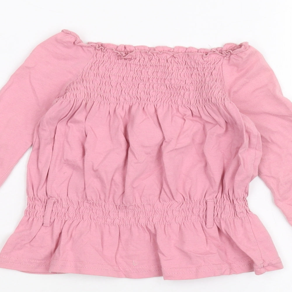 Next Baby Pink Basic T-Shirt Size 9-12 Months