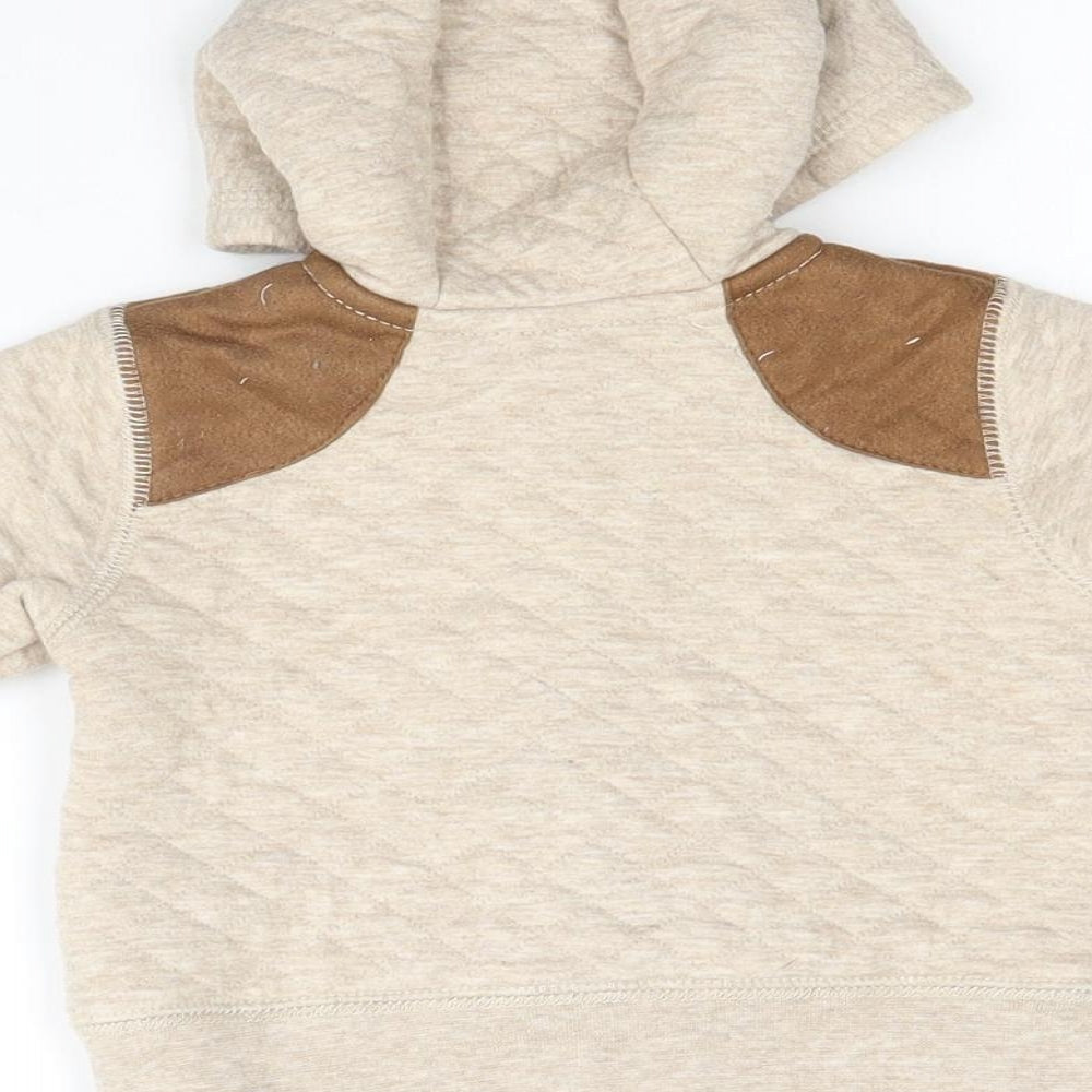 George Baby Beige Full Zip Jumper One Size - Hoodie