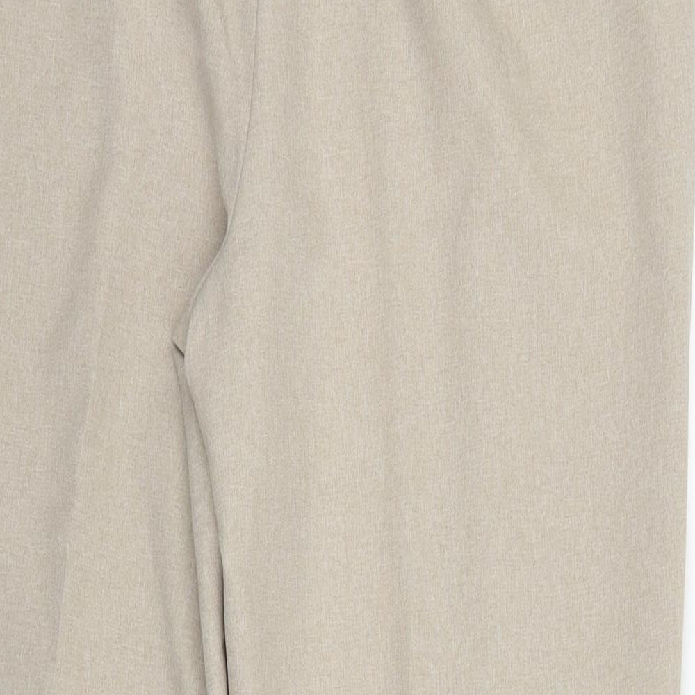 BM Womens Ivory Trousers Size 16 L25 in - Elastic Waist