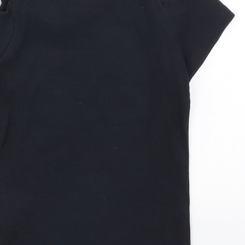 F&F Girls Black Basic T-Shirt Size 7-8 Years