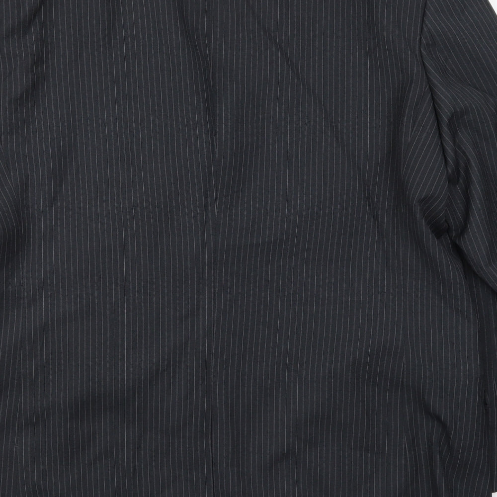 Karl Jackson Mens Grey Striped Jacket Suit Jacket Size 44