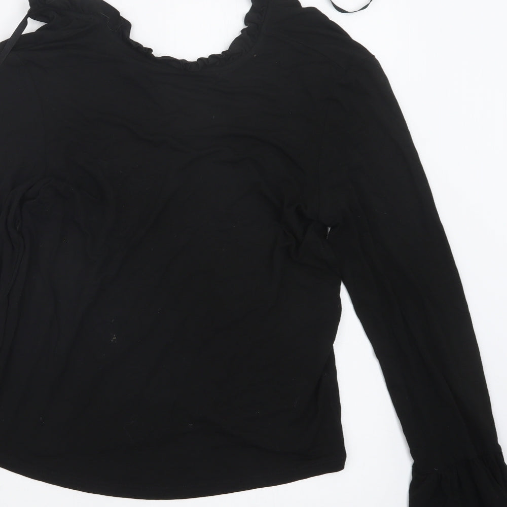 Topshop Womens Black Basic T-Shirt Size 8