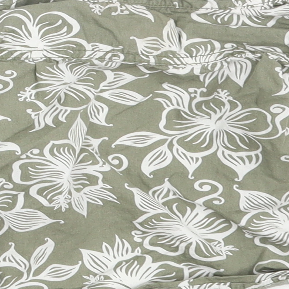 H&M Boys Grey Floral Basic Button-Up Size 3-6 Months