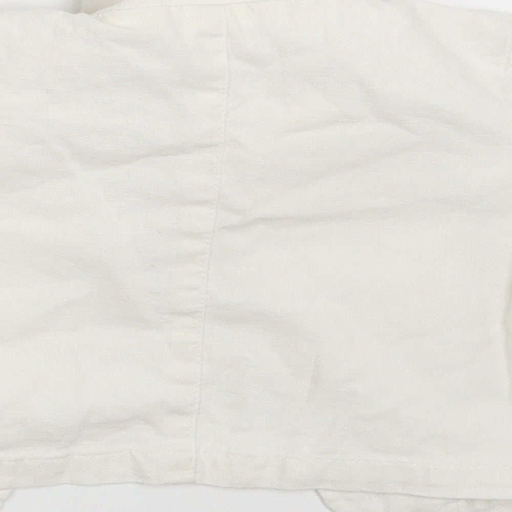 Mila Blue Baby White Jacket Blazer Size 3-6 Months
