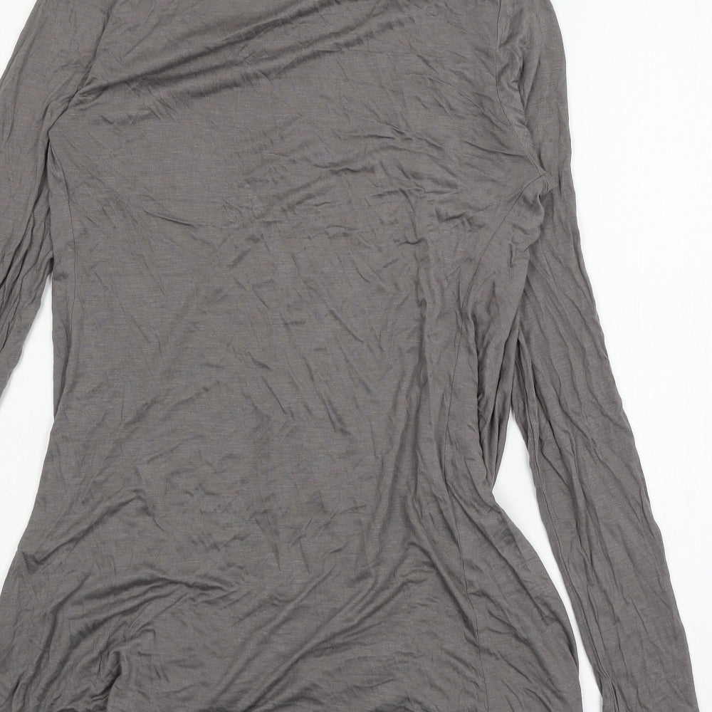 k&d Womens Grey Jersey Cardigan Jumper Size 12