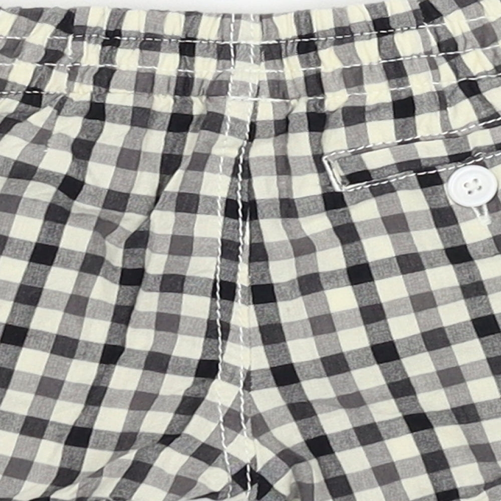 Gap Boys Ivory Check Cropped Trousers Size 3-6 Months