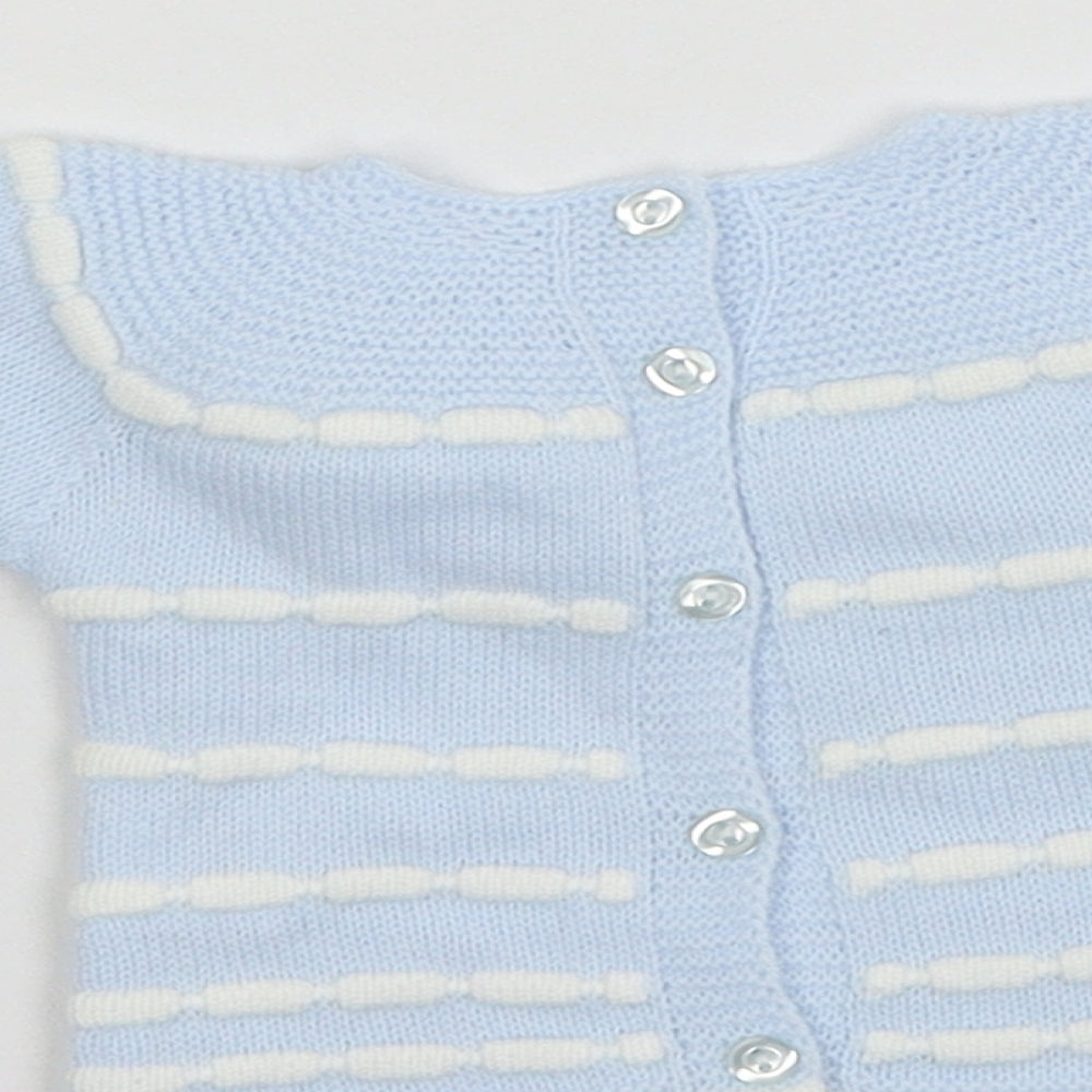 VB Boys Black Striped Knit Pullover Jumper Size 0-3 Months