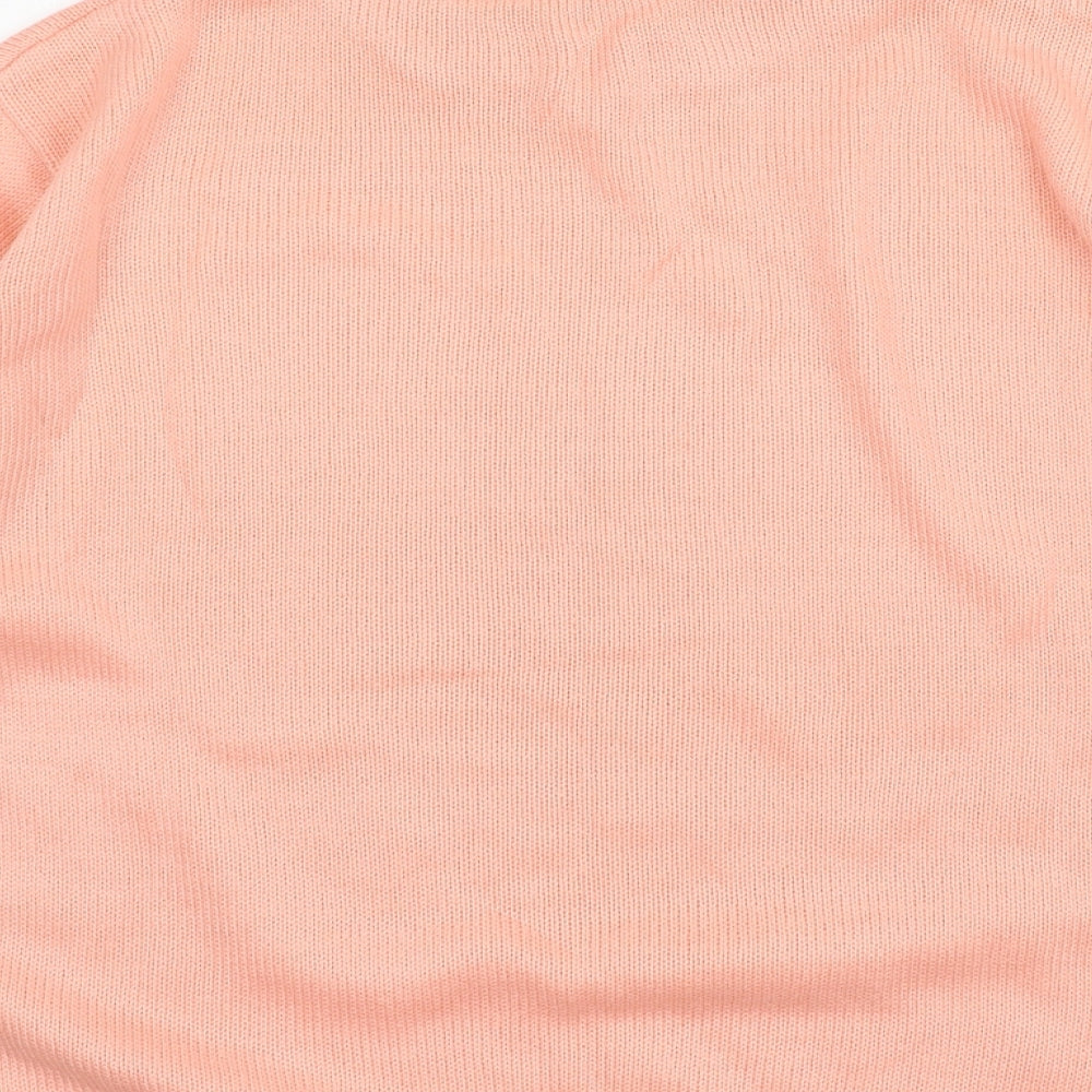 Damart Womens Orange Knit Pullover Jumper Size 12