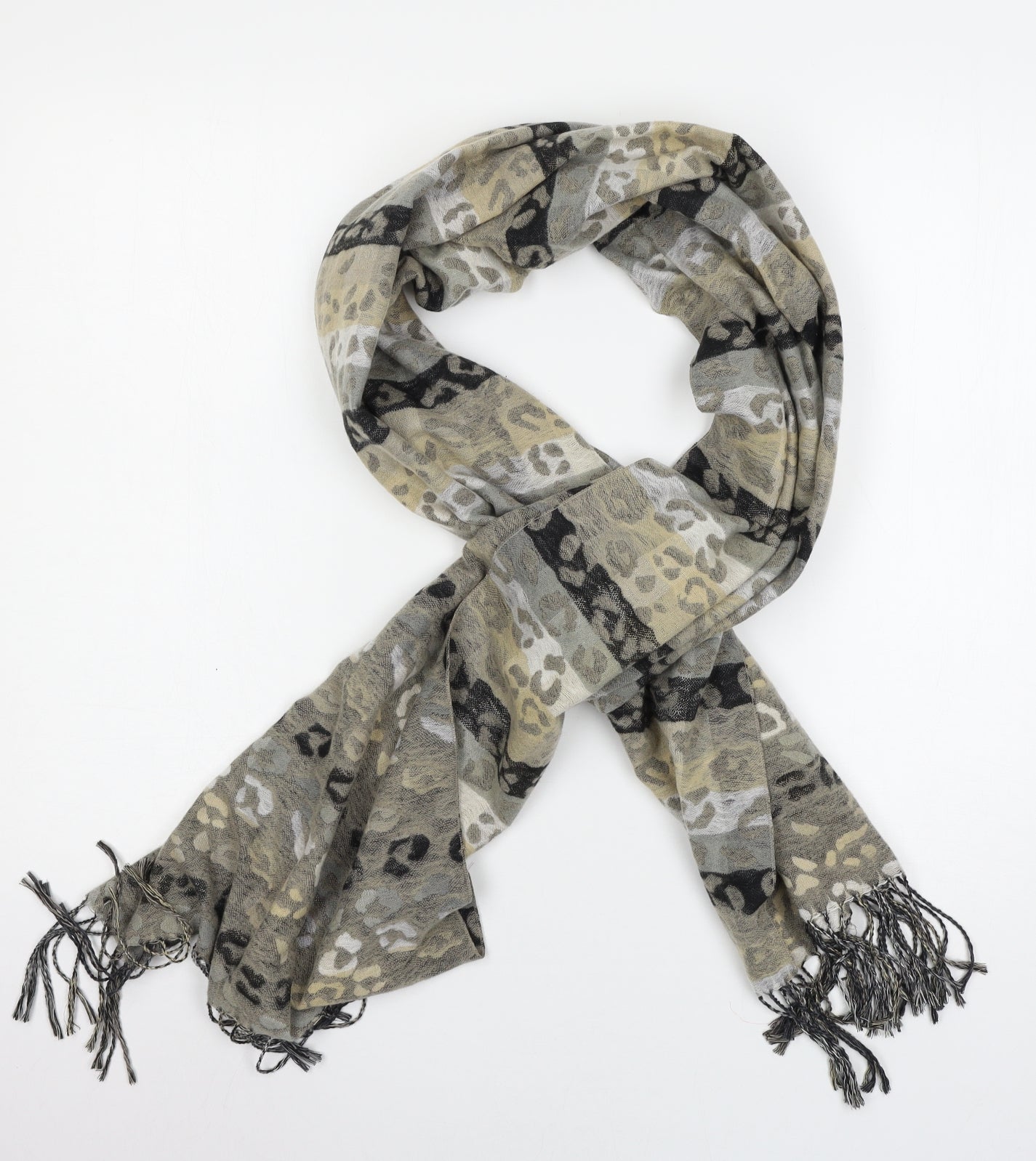 Preworn Womens Multicoloured Animal Print Knit Scarf