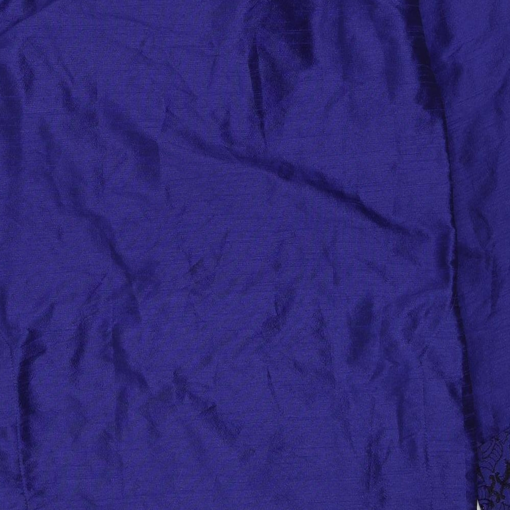 Khushaal Womens Blue Basic Blouse Size 12