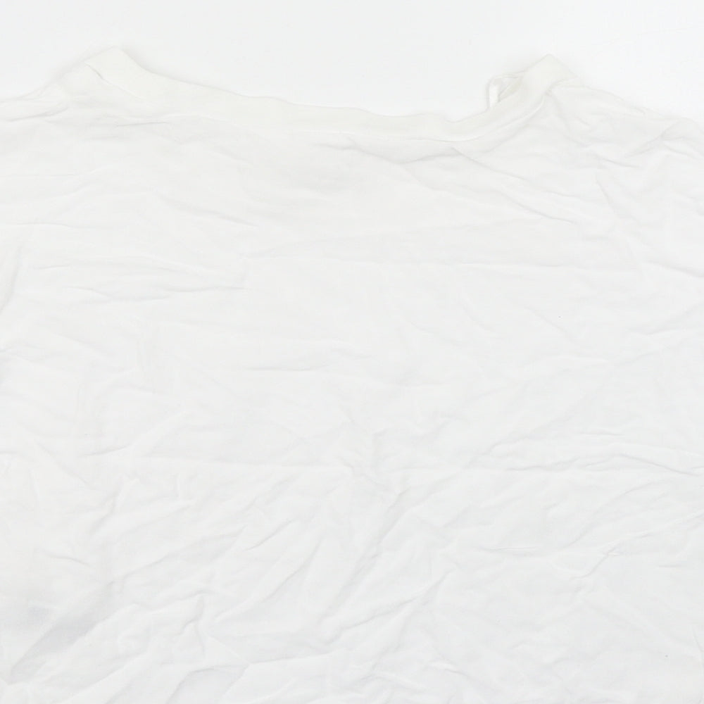 H&M Girls White Basic T-Shirt Size 11 Years