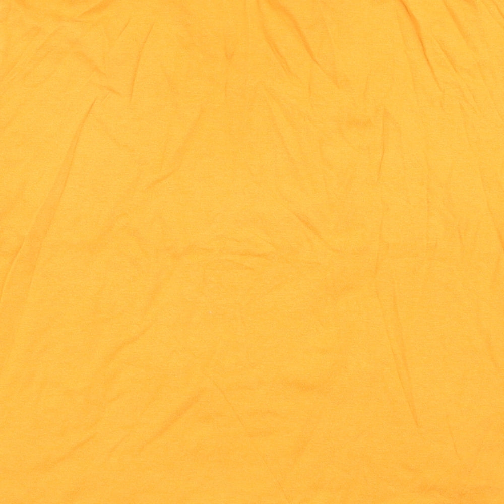 messy bun just chillin Girls Yellow Basic T-Shirt Size M