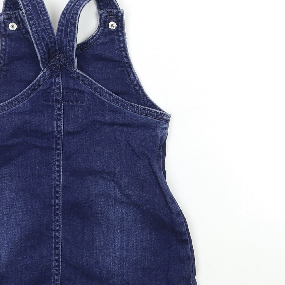 Maine Baby Blue Denim Pinafore/Dungaree Dress Size 9-12 Months