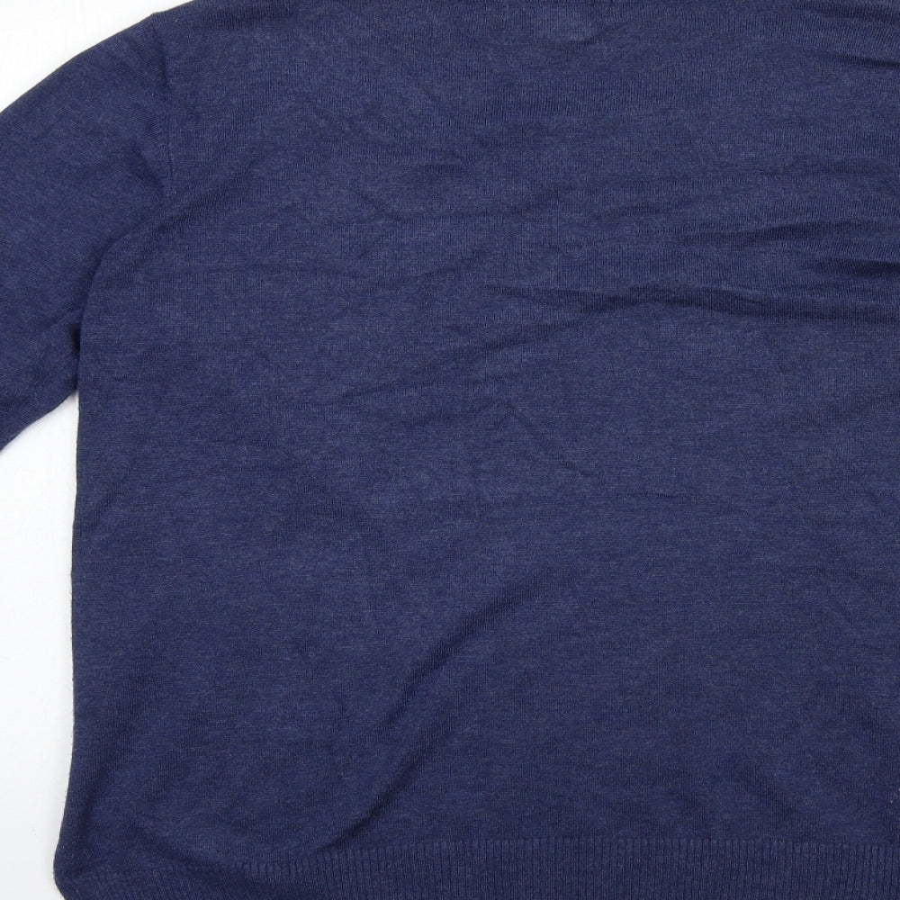 verve Womens Blue Knit Pullover Jumper Size L