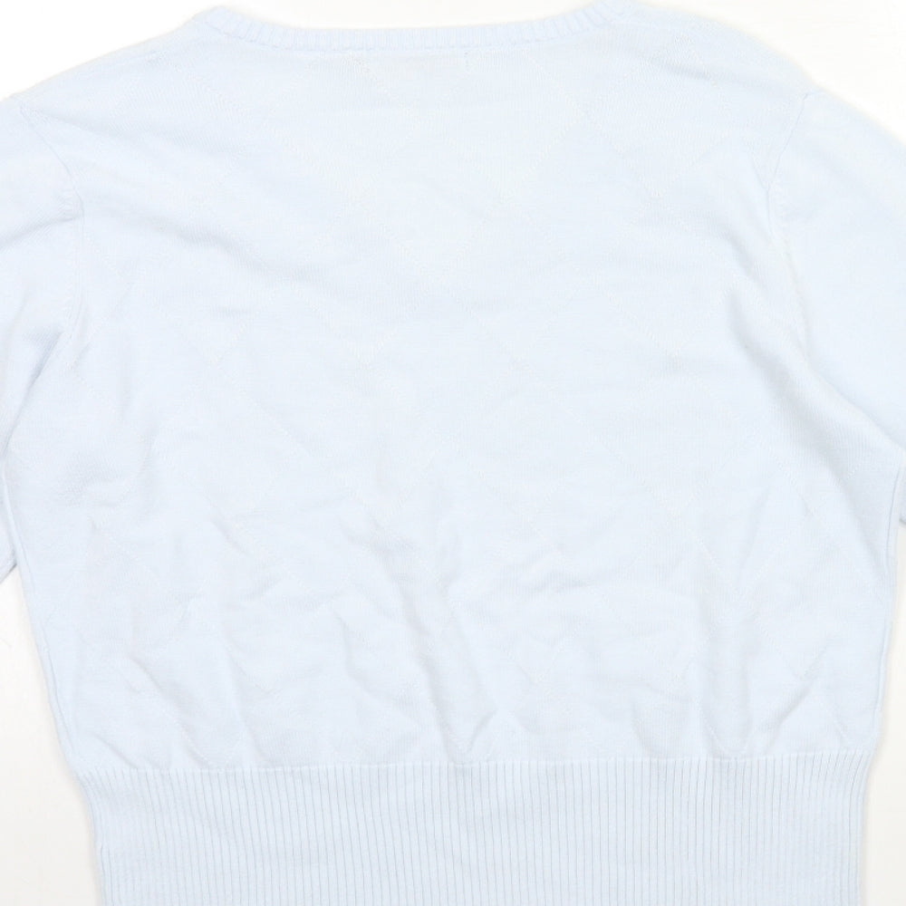 Daily Women Womens Blue Knit Pullover Jumper Size M