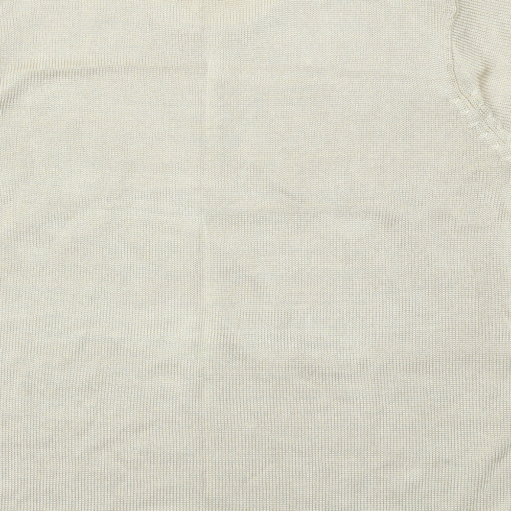 HONEY Womens Gold Basic T-Shirt Size L