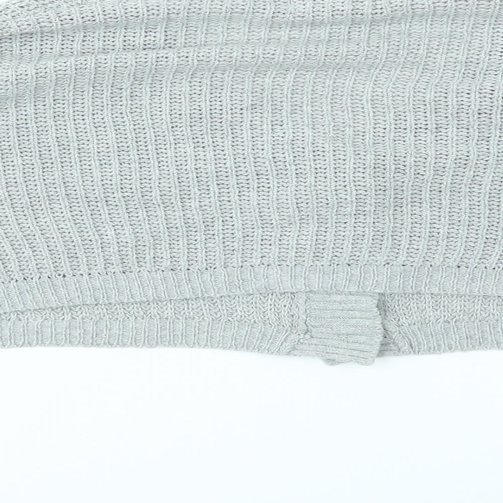 PRETTYLITTLETHING Womens Grey Cardigan Jumper Size S