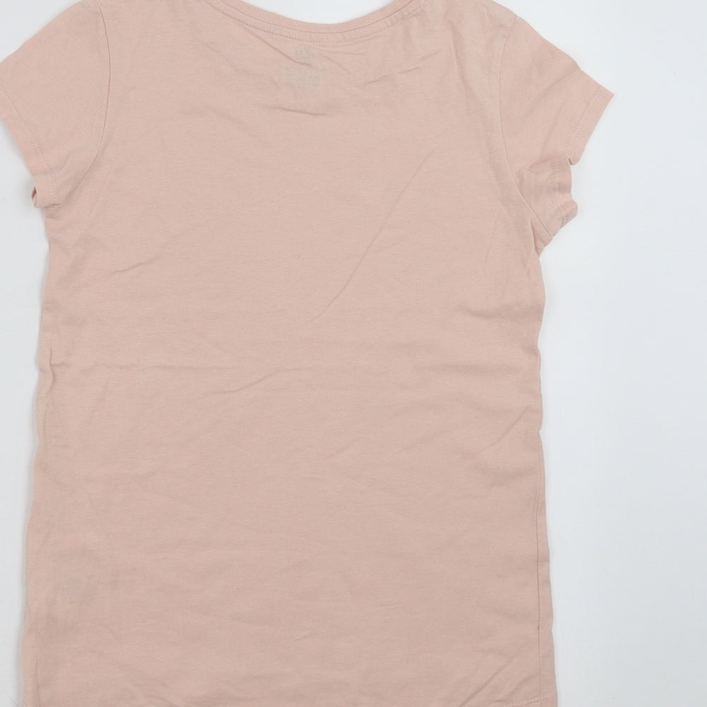 H&M Girls Pink Basic T-Shirt Size 12 Years