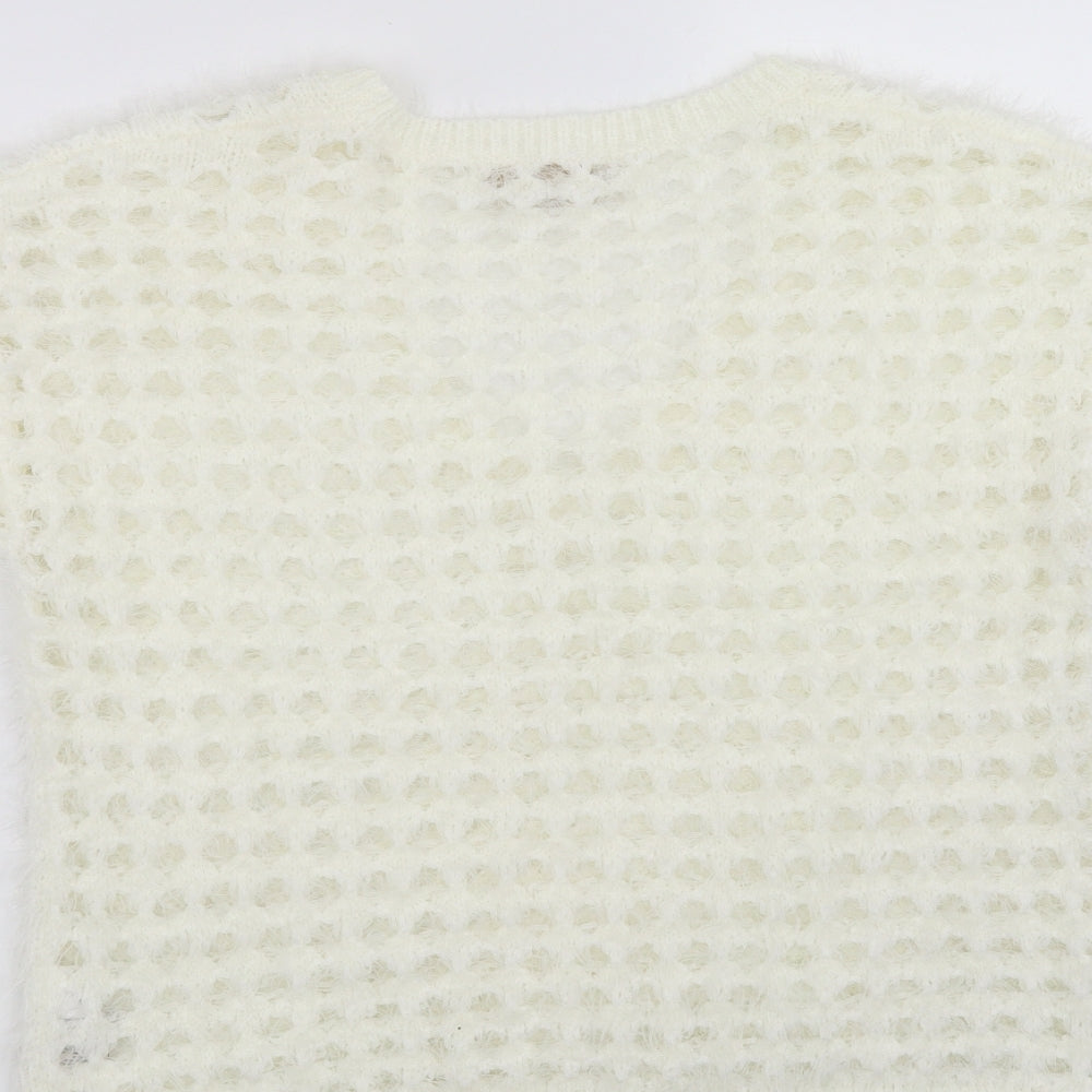 Next Womens Ivory Knit Pullover Jumper Size M