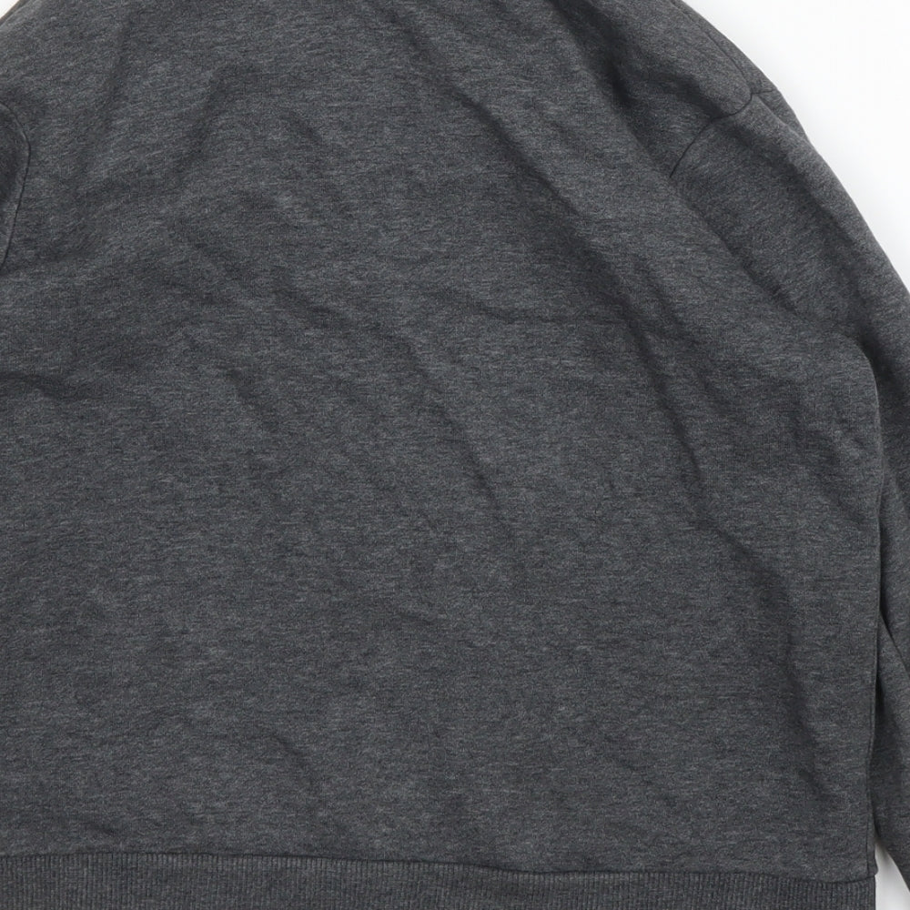 H&M Girls Grey Full Zip Jumper Size 7 Years