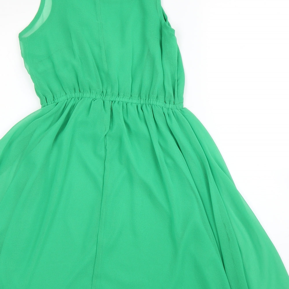 H&M Womens Green Fit & Flare Size 8