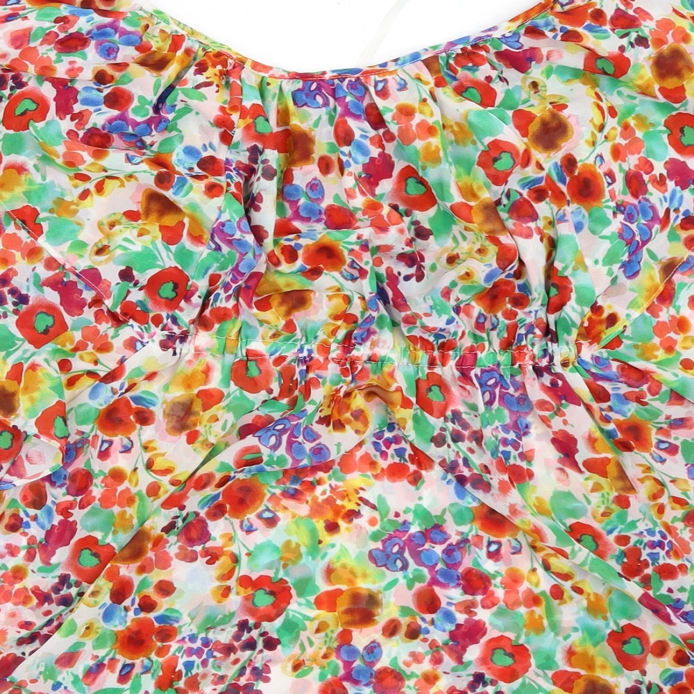 H&M Womens Multicoloured Floral Basic Blouse Size 36