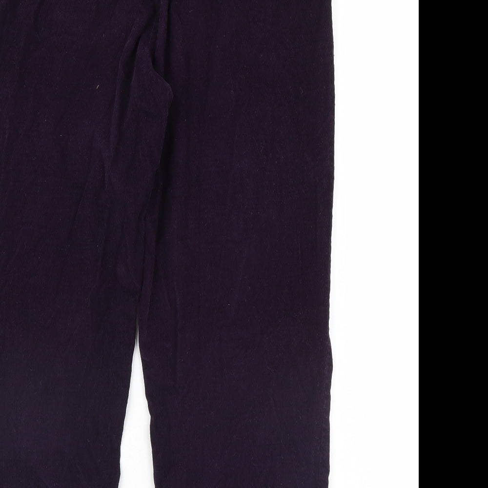 Isle Essentials Womens Purple Trousers Size 12 L25 in