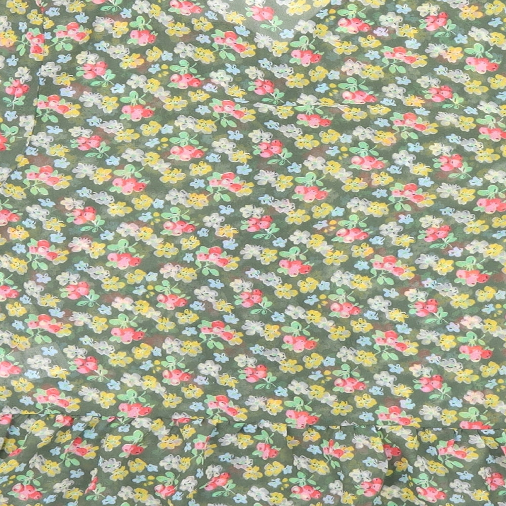 NEXT Girls Ivory Floral Kimono Blouse Size 9 Years
