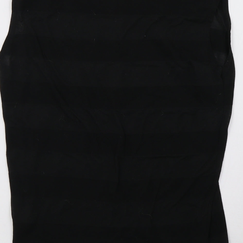 aj fashon Womens Black Basic T-Shirt Size 8