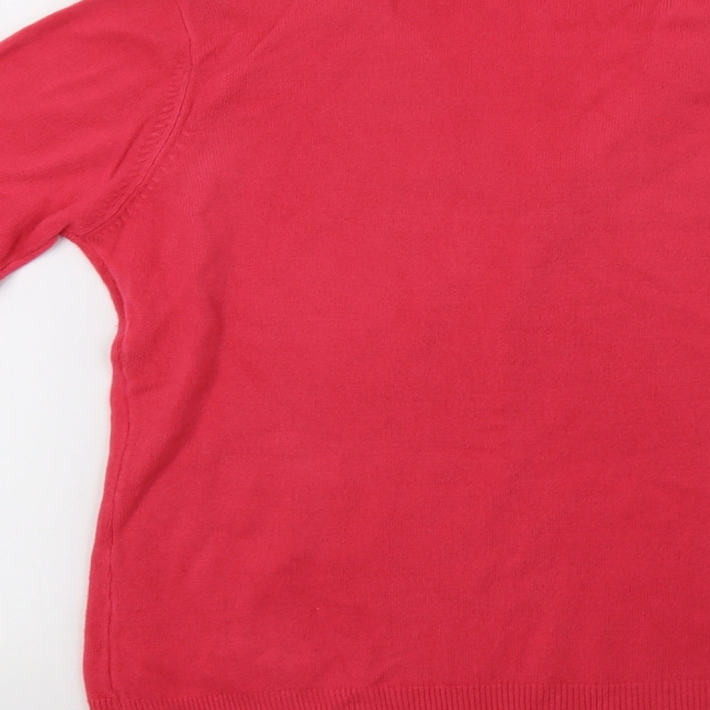 Primark Womens Pink Knit Pullover Sweatshirt Size 16