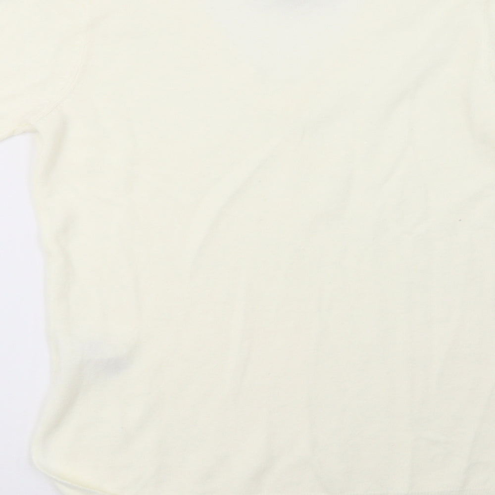 Primark Womens White Knit Pullover Sweatshirt Size 6