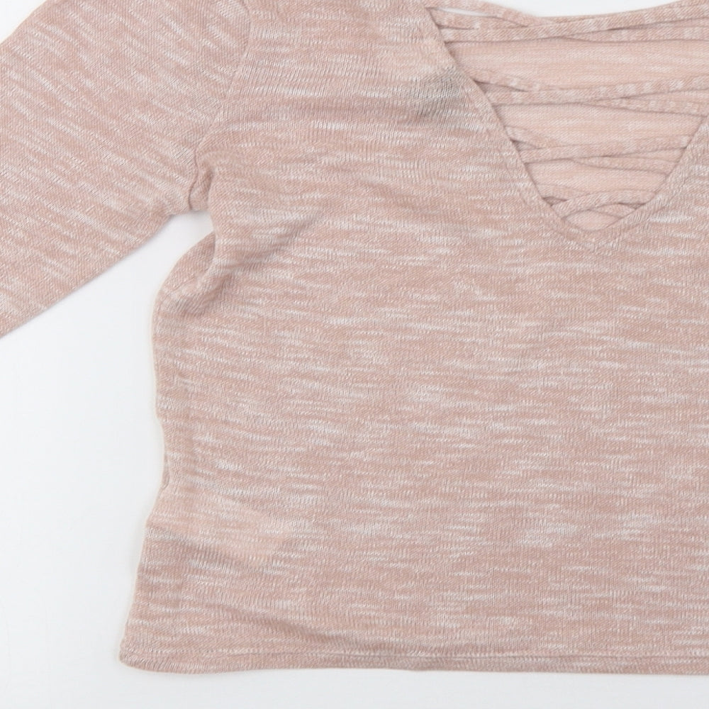 H&M Womens Pink Pullover Sweatshirt Size M