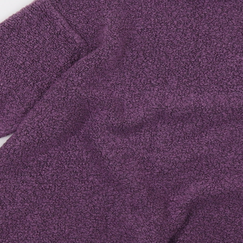 EWM Womens Purple Knit Pullover Sweatshirt Size M