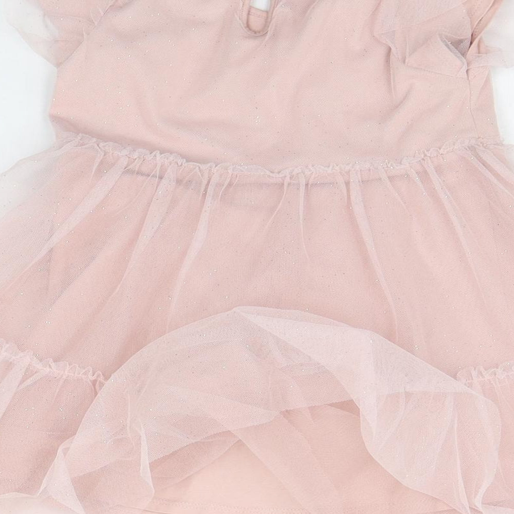 TU Girls Pink Jacket Dress - GLITTER