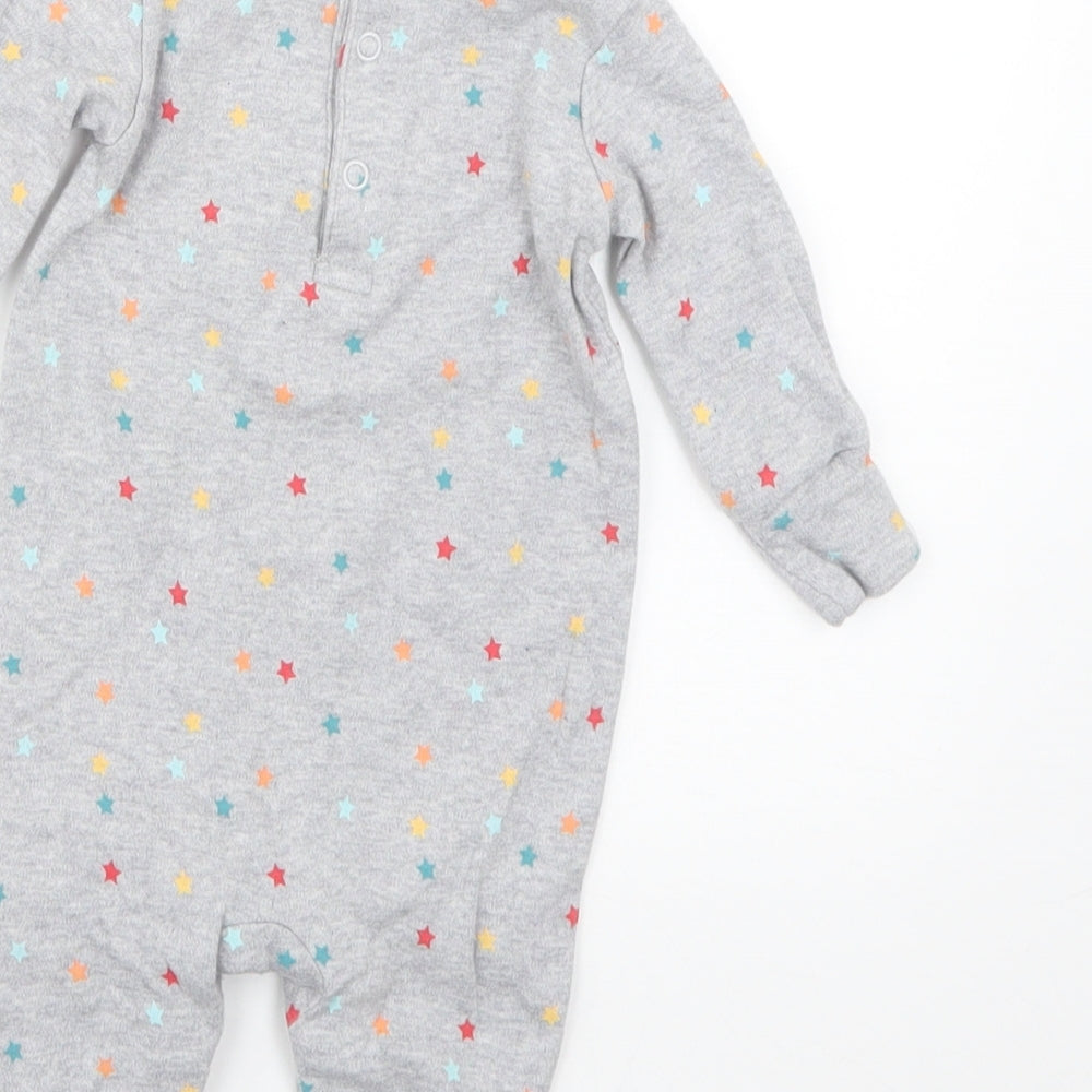 Matalan Baby Grey Geometric Babygrow One-Piece Size 0-3 Months
